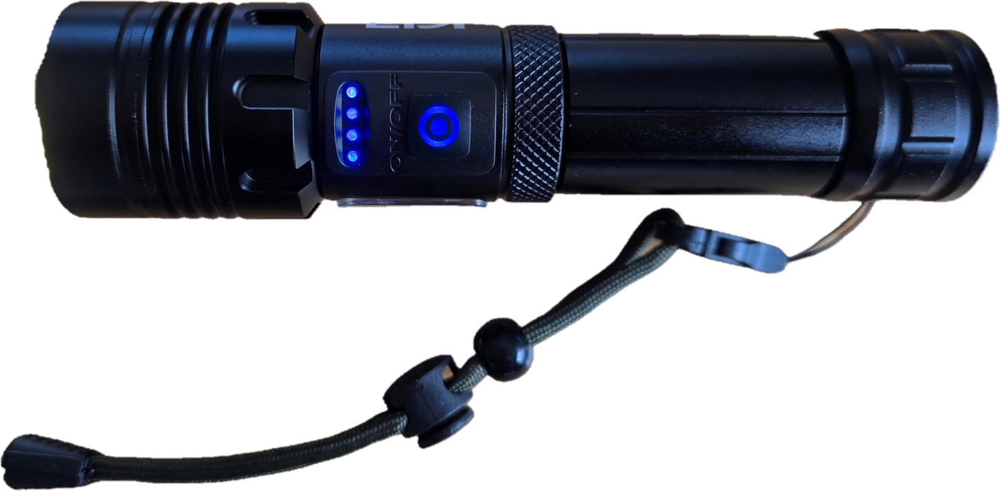 EDI Tactical Torch β 1000 Lumen, USB-C Rechargeable, 12hr Runtime