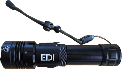 EDI Tactical Torch – 1000 Lumen, USB-C Rechargeable, 12hr Runtime
